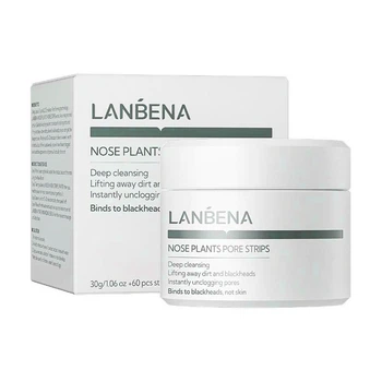 Маска Lanbena 2% BHA Nose Plants Pore Strips Версія 2.0 із кислотами для видалення чорних крапок 30 г