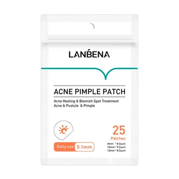 Гидроколоидные патчи Lanbena Acne Pimple Patch 25 шт от прыщей и угрей против акне дневные