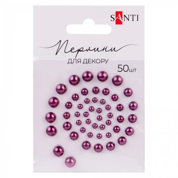 Перлини SANTI самоклеючі стигла вишня 50 шт (740188)