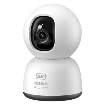 Умная камера видеонаблюдения Baseus P1 Lite Security Indoor Camera 2K |внутренняя, 3MP, 8x Zoom, Wi-Fi 2.4 ГГц, 2K, обзор на 360°, AI-функции, двусторонняя аудиосвязь, ночное видение| Белый
