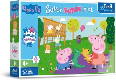Пазл Trefl: Super Shape XXL — Свинка Пеппа: Веселощі з братом (60 ел.) — 50011