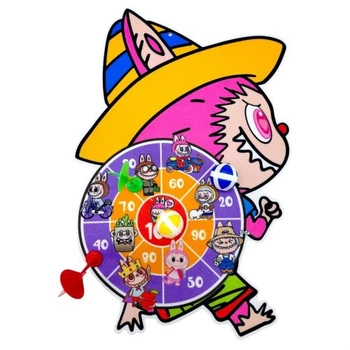 Дитячий дартс LABUBU 2 кульки 2 дротики мішень для активних ігор безпечний розвиваючий набір