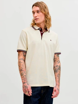 Поло длинное мужское Jack & Jones 12136668 XL Antique White (5715830436367)