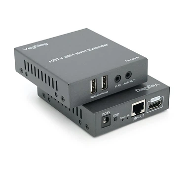 Удлинитель HDMI сигнала по UTP кабелю VEGGIEG VHD010 Extender KVM 60m