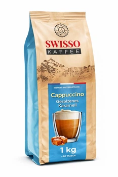 Капучино Swisso Cappuccino Gesalzenes Karamell зі смаком солоної карамелі 1 кг