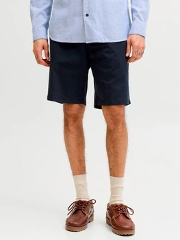 Шорты хлопковые короткие мужские Jack & Jones 12293005 L Dark Navy (5715829059904)