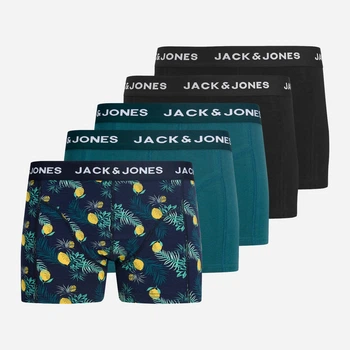 Набор трусов боксеров мужских хлопковых Jack & Jones 12295147 L 5 шт Black (5715833258898)