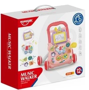 Каталка-ходунки MalPlay Слончик з підписом Рожевий 112456 (5901924241799)