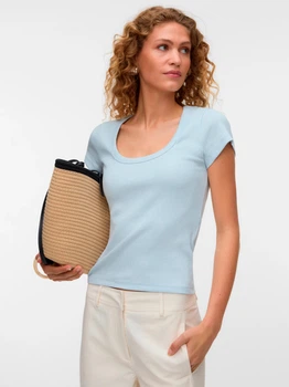 Футболка хлопковая женская Vero Moda 10344953 M Ice Water (5715905603489)