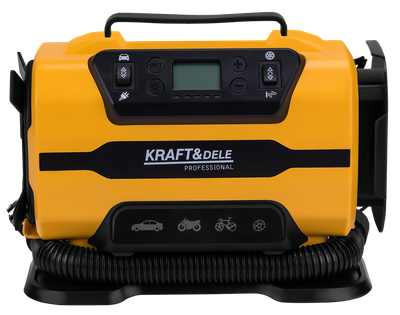 Автомобильный компрессор Kraft&Dele KD3441 от прикуривателя и розетки универсальный насос для шин 10.3 бар