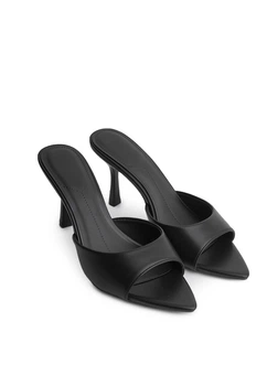 Мюлі жіночі на підборах Meideli 8105/Black/Ecoleather/H881-1/B 37 Чорний