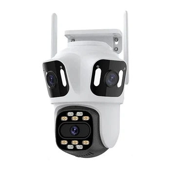 Потрійна IP WiFi поворотна камера відеоспостереження XM85W 12MP, iCsee