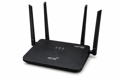 WiFi 4G/5G роутер SIM-карта 4 антенны, до 300 Мбит/с, Wi-Fi маршрутизатор для дома и дачи, Черный