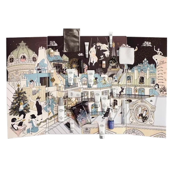 Maria Galland MG Advent Calendar 2025 – адвент календарь с косметикой (24 продукта: уход + макияж + аксессуары), подарочный набор