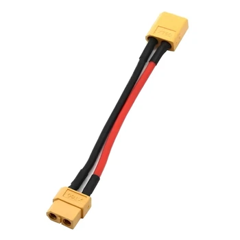 Кабель живлення з роз'ємом Amass XT60-M (тато) на XT60-F (мама) із проводом 12AWG 10 см