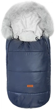 Śpiworek Sensillo Orso z futerkiem do wózka lub sanek granatowy 100 × 45 cm (5908310392226)