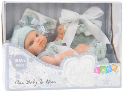 Lalka LeanToys Baby Doll szare ubranko 751434 (5905991085584)