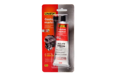 Герметик для прокладок силіконовий високотемпературний Unifix 85г x 345°С червоний