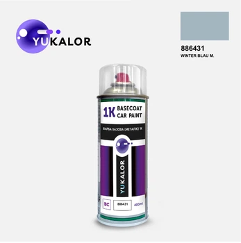 Фарба автомобільна аерозольна YUKALOR ZAZ 886431 winter blau m 2011 2011 400 мл
