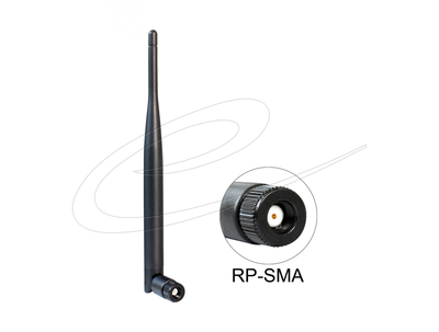 Antena Delock WLAN 802.11 ac/a/b/g/ RP-SMA Black (4043619883936)
