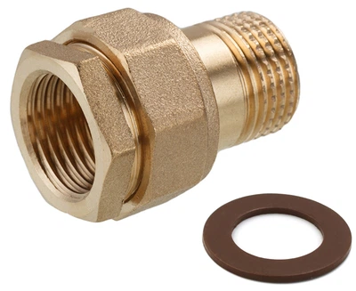 Згін-американка латунна LexLine 3/4" ВН (внутрішня-зовнішня різьба), з плоским гумовим ущільненням, PN10