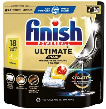 Капсули для посудомийних машин Finish Quantum Ultimate Лимон 1 8 шт порошкові таблетки