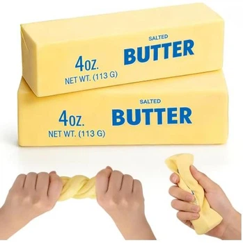 Сливочное масло сквиш 13см Butter игрушка-антистресс кусок сливочного масла, баттер-сквиш but13