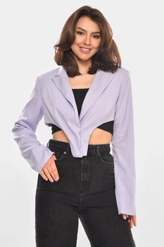 Піджак жіночий однотонний бузкового кольору Fashion розмір 42 (212935)