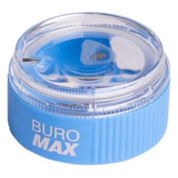 Точилка пластикова Buromax з контейнером Блакитна (BM.4756)