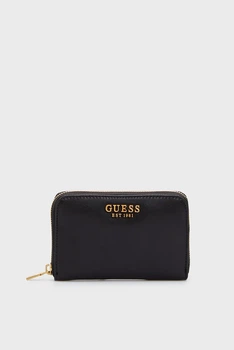 Жіночий чорний гаманець LAUREL SLG MEDIUM ZIP AROUND Guess OS SWVA8500400