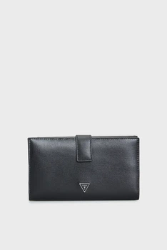 Чоловічий чорний шкіряний гаманець MITO CROSS WALLET Guess OS SMMTSLLEA51