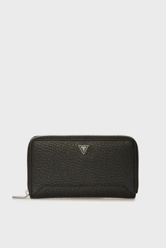 Чоловічий чорний шкіряний гаманець BARCELLONA Guess OS SMBAGRLEA28