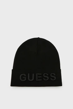 Чоловіча чорна шапка MAXI LOGO KNIT BEANIE Guess L AM5027POL01