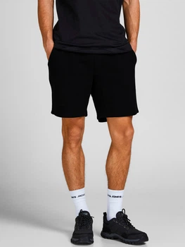 Шорты хлопковые короткие мужские Jack & Jones 12249285 L Черные (5715434008649)