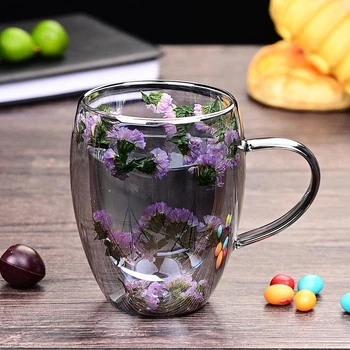 Чашка с двойным дном, 350 мл Violet Bloom