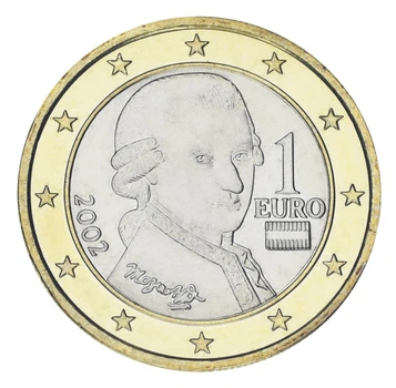 Монета Австрия 1 евро 2002 Биметалл UNC