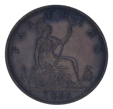 Монета Великобритания 1 фартинг 1866 F-VF
