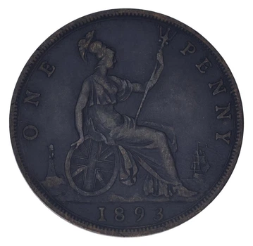 Монета Великобритания 1 пенни 1893 F-VF
