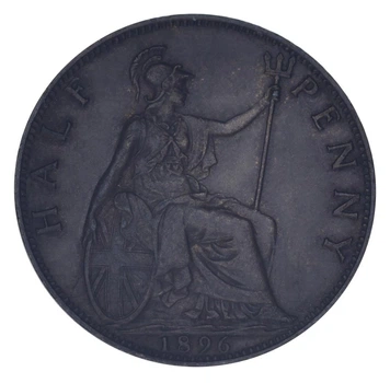 Монета Великобритания 0,5 пенни 1896 F-VF Half Penny
