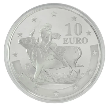 Монета Испания 10 евро 2003 Серебро UNC Искусство - Кража Европы (Ag 925, 27 грамм)