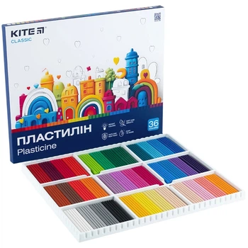 Пластилин Kite набор 36 цветов по 20г Classic K-078