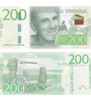 Банкнота 200 крон Швеція 2015 рік UNC