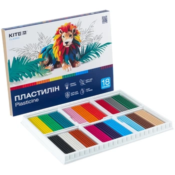 Пластилін Kite набір 18 кольорів по 20г Classic K-085