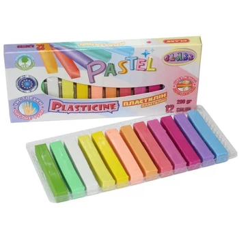 Пластилин 12 цветов Class 200г Чистые руки Eco Pastel 7653C