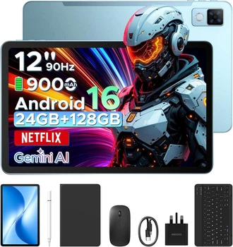 Планшет DOOGEE U12 12 FHD Android 16 24 128GB 90Hz 9000mAh клавиатура комплект