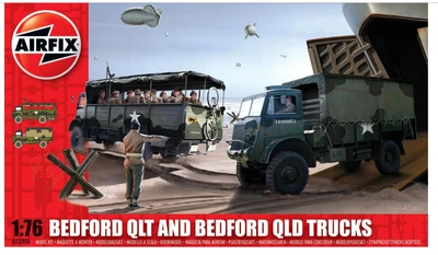 Збірна модель 1/76 дві вантажівки Bedford QLD/QLT Trucks Airfix A03306
