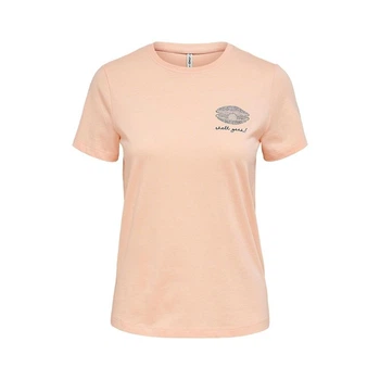 Футболка ONLKITA LIFE REG S/S TOP BOX JRS 15231603 Peach Melba-SHELL ONLY L Персиковий 15231603PEACHMELBA-SHELL S