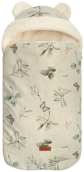 Śpiworek Sensillo Vintage do wózka lub fotelika oliwkowy z wzorem oliwka 43 × 80 cm (5908310396354)