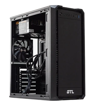 Корпус GTL 3804N1-U3C Black, БЖ 500W, Midi Tower, ATX / MicroATX / Mini ITX, 2xUSB 2.0, 1xUSB 3.0, 1xUSB 3.0 Type-C, CPU - 155мм/VGA - 330мм, 375x195x413 мм, 0.4 мм, 2.6 кг