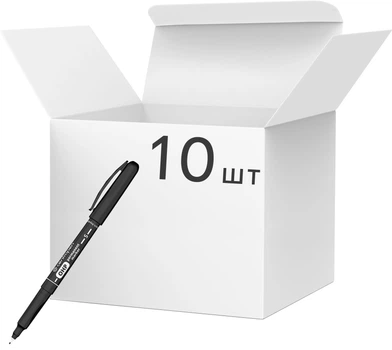 Набір перманентних маркерів Centropen для написів на делікатних поверхнях 0.3 мм 10 шт. Чорний (2634/01)